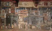 Ambrogio Lorenzetti Effects of Good Government in the City oil